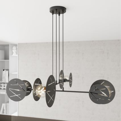 Candeeiro suspenso XOTIC 4xE27/15W/230V preto