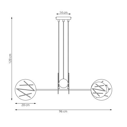 Candeeiro suspenso XOTIC 4xE27/15W/230V preto