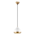 Candeeiro suspenso YILDO 1xE27/40W/230V branco/dourado