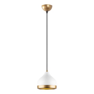 Candeeiro suspenso YILDO 1xE27/40W/230V branco/dourado