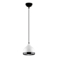 Candeeiro suspenso YILDO 1xE27/40W/230V branco/preto