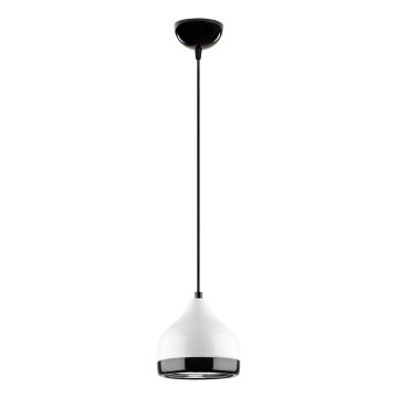 Candeeiro suspenso YILDO 1xE27/40W/230V branco/preto