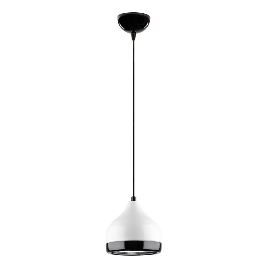 Candeeiro suspenso YILDO 1xE27/40W/230V branco/preto