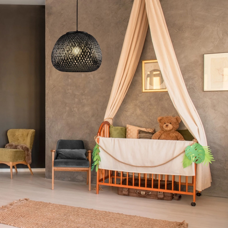Candeeiro suspenso ZANZIBAR 1xE27/20W/230V diâmetro 35 cm bambu