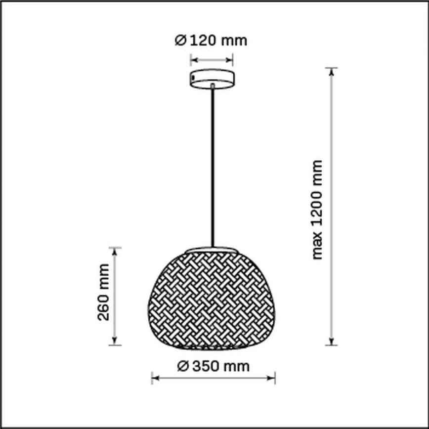 Candeeiro suspenso ZANZIBAR 1xE27/20W/230V diâmetro 35 cm bambu