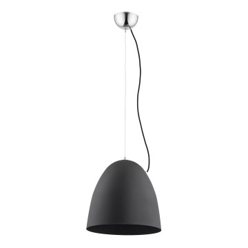 Candeeiro suspenso ZETES 1xE27/15W/230V preto