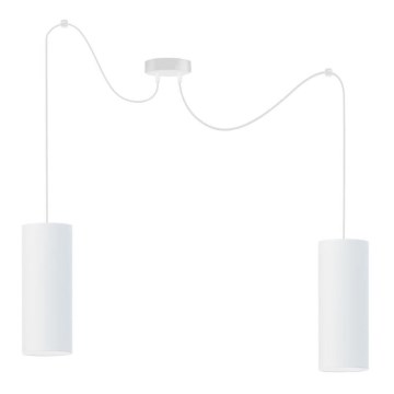 Candeeiro suspenso ZIK 2xE27/40W/230V aranha branco