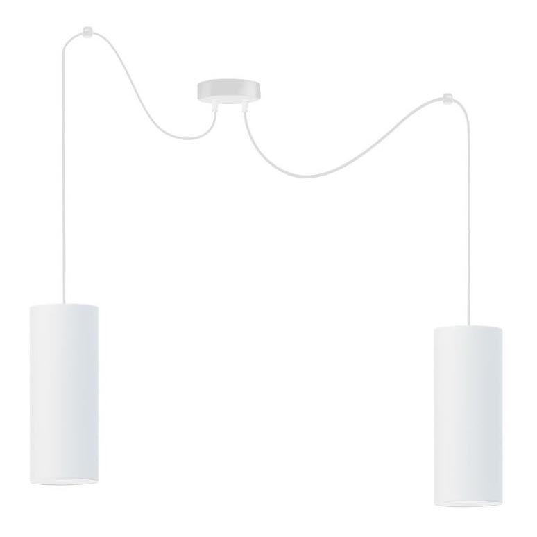 Candeeiro suspenso ZIK 2xE27/40W/230V aranha branco