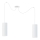 Candeeiro suspenso ZIK 2xE27/40W/230V aranha branco