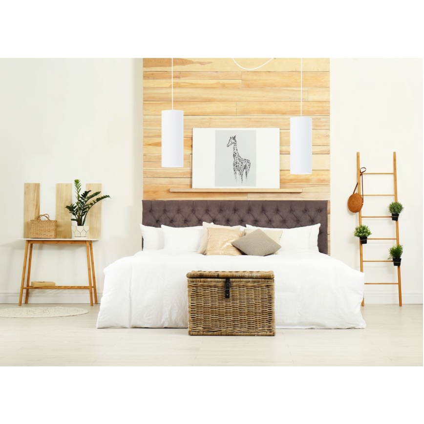 Candeeiro suspenso ZIK 2xE27/40W/230V aranha branco