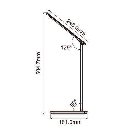 Candeeiro de mesa táctil LED com regulação e carregamento sem fios JOY LED/6W/230V+USB branco