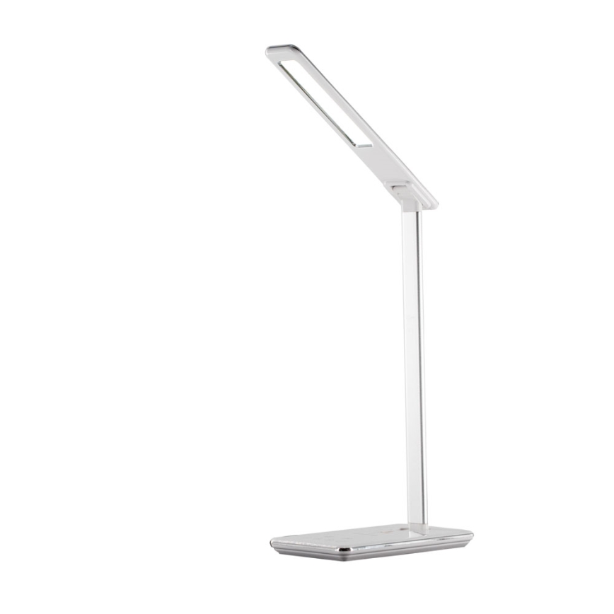 Candeeiro de mesa táctil LED com regulação e carregamento sem fios JOY LED/6W/230V+USB branco