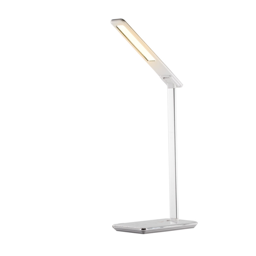 Candeeiro de mesa táctil LED com regulação e carregamento sem fios JOY LED/6W/230V+USB branco
