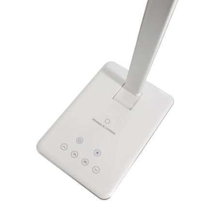 Candeeiro de mesa táctil LED com regulação e carregamento sem fios JOY LED/6W/230V+USB branco