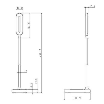 Candeeiro de mesa táctil LED com regulação e carregamento sem fios OCTAVIA LED/7W/230V branco