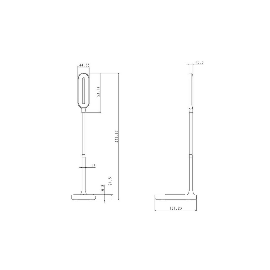Candeeiro de mesa táctil LED com regulação e carregamento sem fios OCTAVIA LED/7W/230V preto