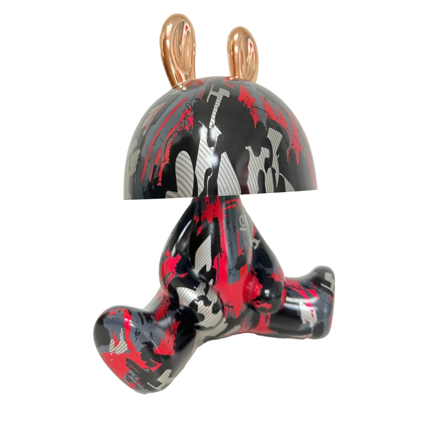 Candeeiro tátil infantil LED com regulação LED FANCY LED/2,5W/3,7V preto/vermelho