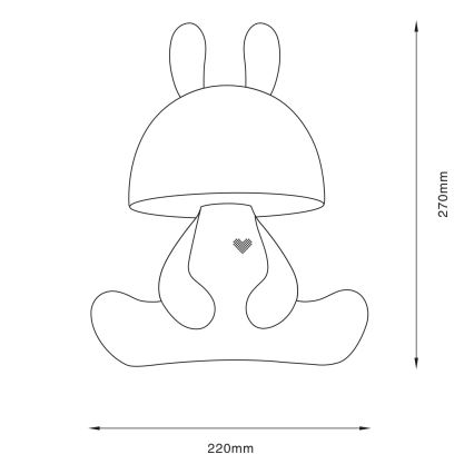 Candeeiro tátil infantil LED com regulação LED FANCY LED/2,5W/3,7V preto/vermelho