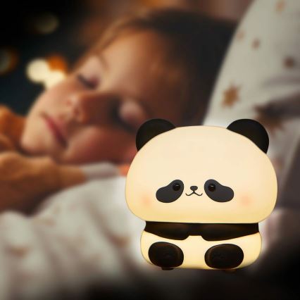 Candeeiro tátil LED regulável para crianças PANDA LED/2W/3,7V 1200 mAh