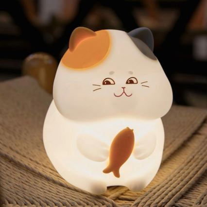Candeeiro tátil LED RGBW regulável para crianças GATTO LED/1W/3,7V 1200 mAh