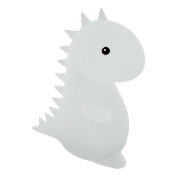 Candeeiro tátil LED RGBW regulável para crianças LED/1W/5V USB 1200 mAh dinossauro