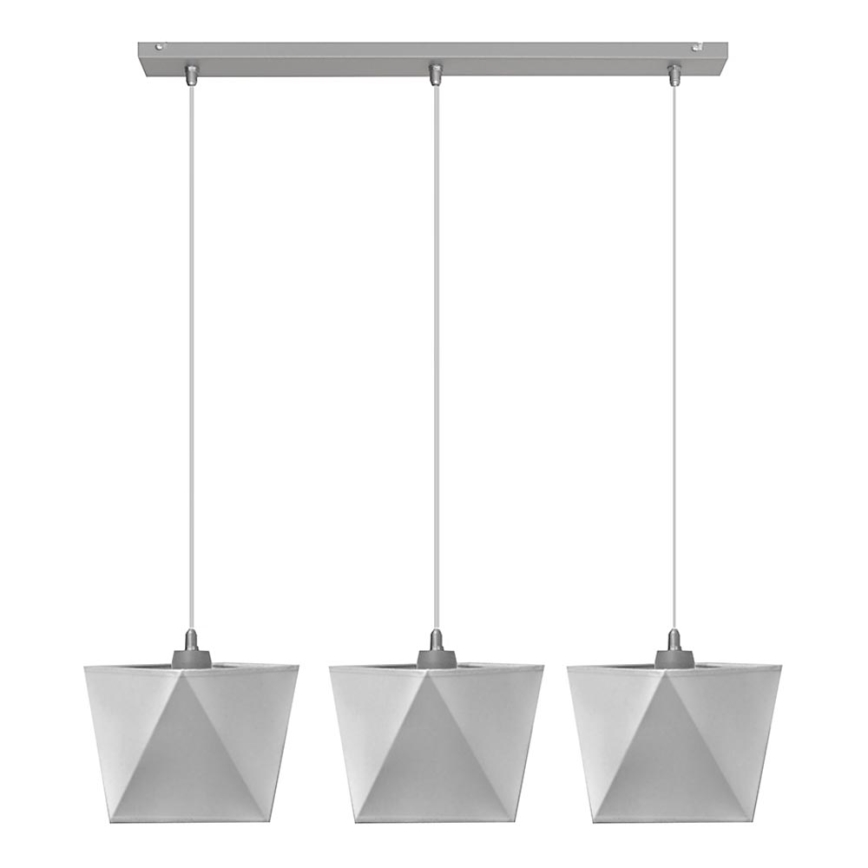 Candelabro ADAMANT 3xE27/15W/230V cinzento
