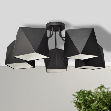 Candelabro ADAMANT 5xE27/15W/230V preto antigo