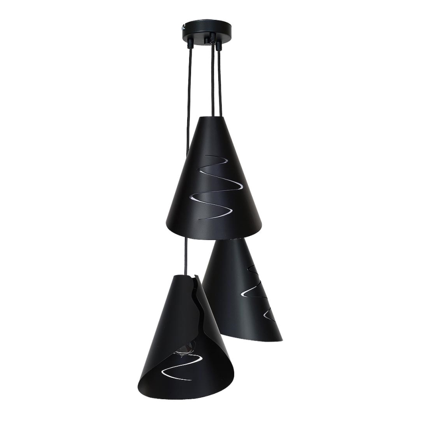 Candelabro ALANA 3 3xE27/60W preto antigo