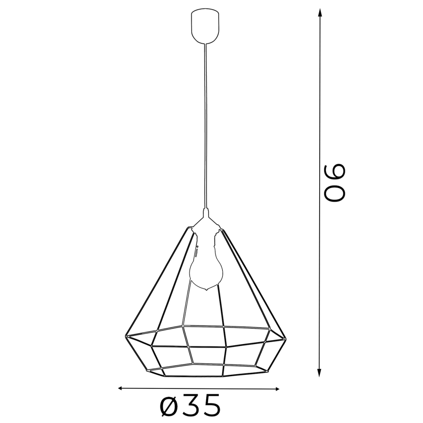 Candelabro ALMA 1xE27/60W/230V branco
