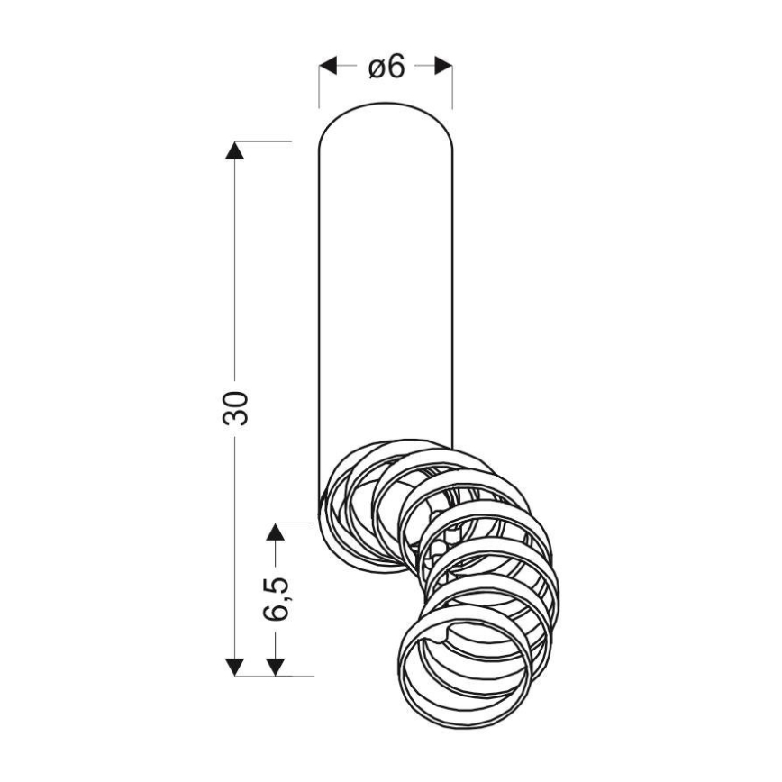 Candelabro anexo TUBA 1xGU10/50W/230V branco