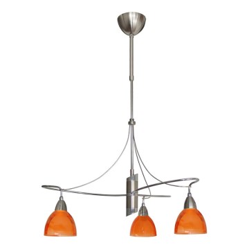 Candelabro CARRAT cromo mate/cromo/laranja