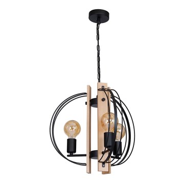 Candelabro DALVIN 3xE27/60W/230V preto antigo