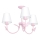 Candelabro de criança BORBOLETA PEQUENA 3xE14/60W rosa