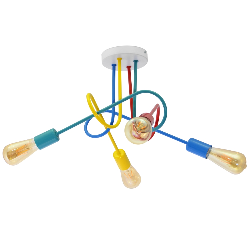 Candelabro de criança fixo LED OXFORD 4xE27/10W/230V