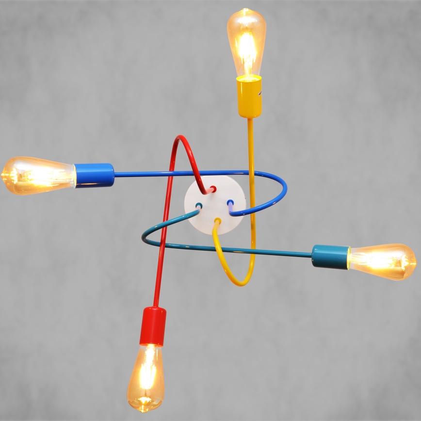 Candelabro de criança fixo LED OXFORD 4xE27/10W/230V