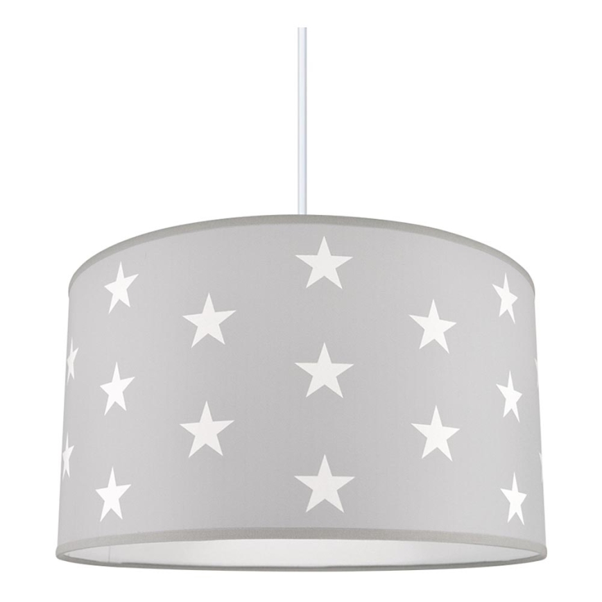 Candelabro de criança STARS GREY 1xE27/60W/230V