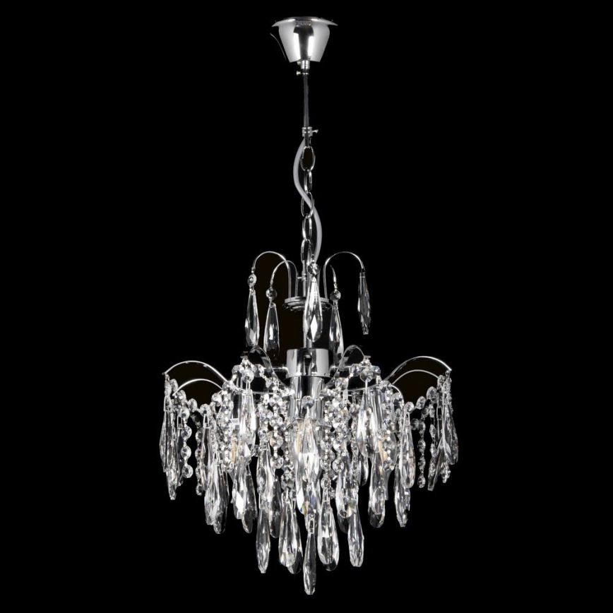 Candelabro de cristal de corrente 4xE27/60W/230V