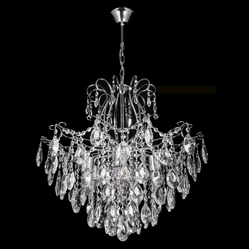 Candelabro de cristal de corrente 6xE27/60W/230V