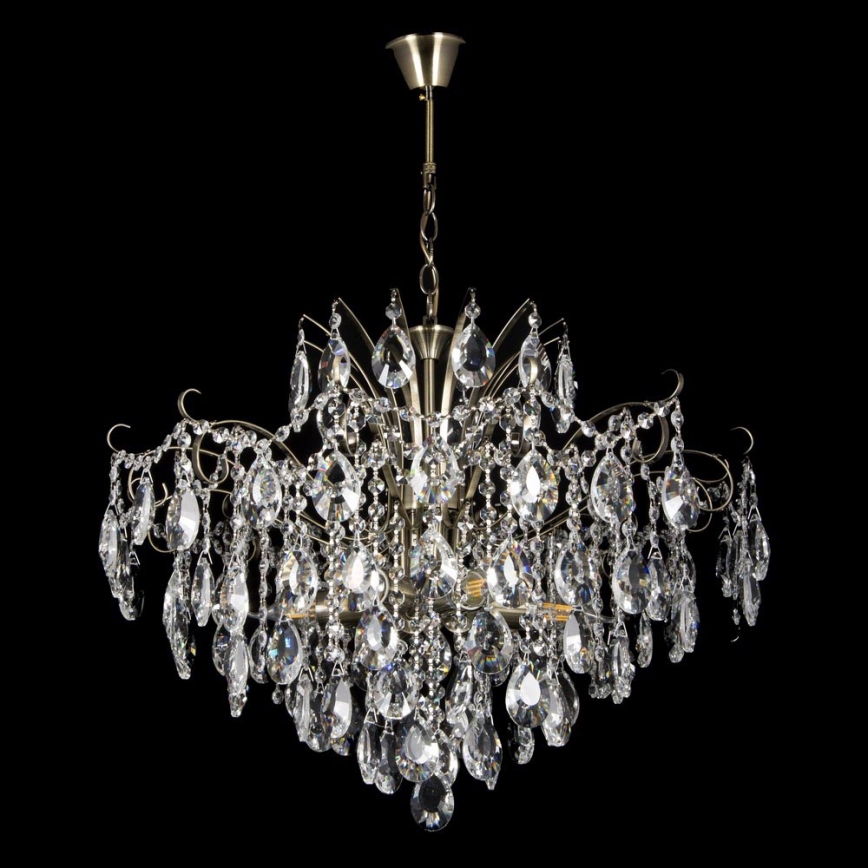Candelabro de cristal de corrente 6xE27/60W/230V