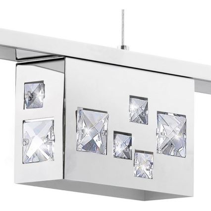 Candelabro de cristal num fio LED TRESANA 4xLED/5,8W/230V