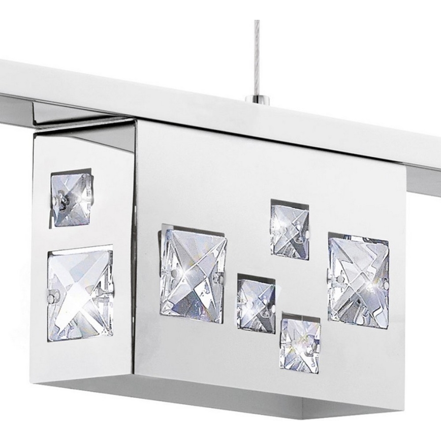 Candelabro de cristal num fio LED TRESANA 4xLED/5,8W/230V