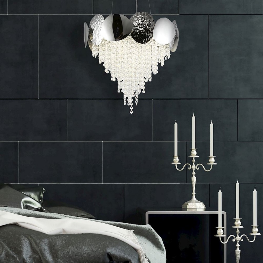 Candelabro de cristal num fio LORD 8xGU10/50W/230V