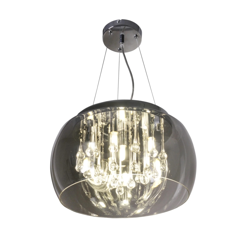 Candelabro de cristal num fio ROMEO 6xG9/8W/230V