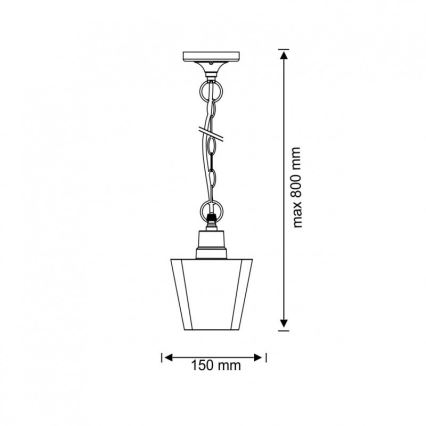Candelabro de exterior GIZA 1xE27/10W/230V IP44