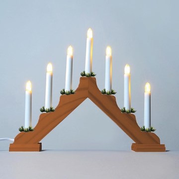Candelabro de Natal LED 7xLED/0.2W/230V