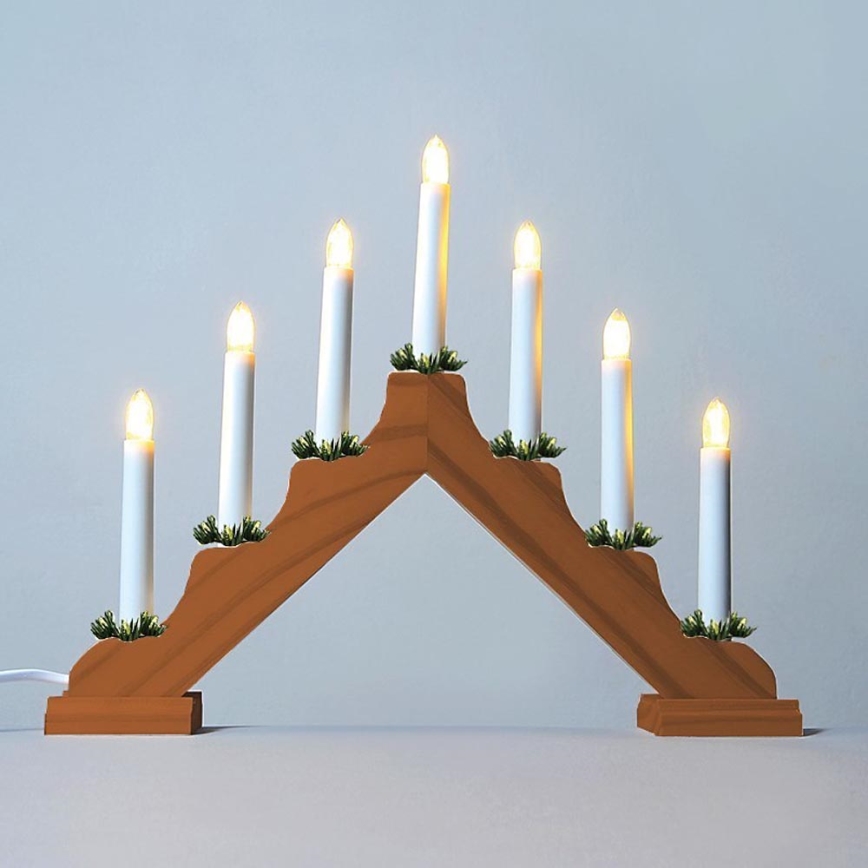Candelabro de Natal LED 7xLED/0.2W/230V