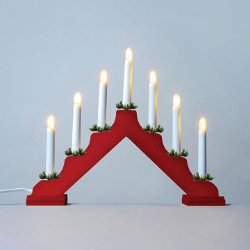 Candelabro de Natal LED 7xLED/0.2W/230V