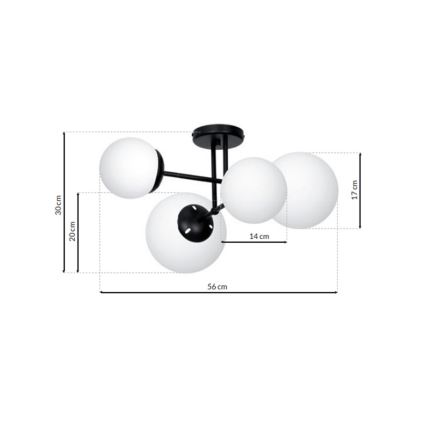 Candelabro fixo LIMA 4xE14/40W/230V