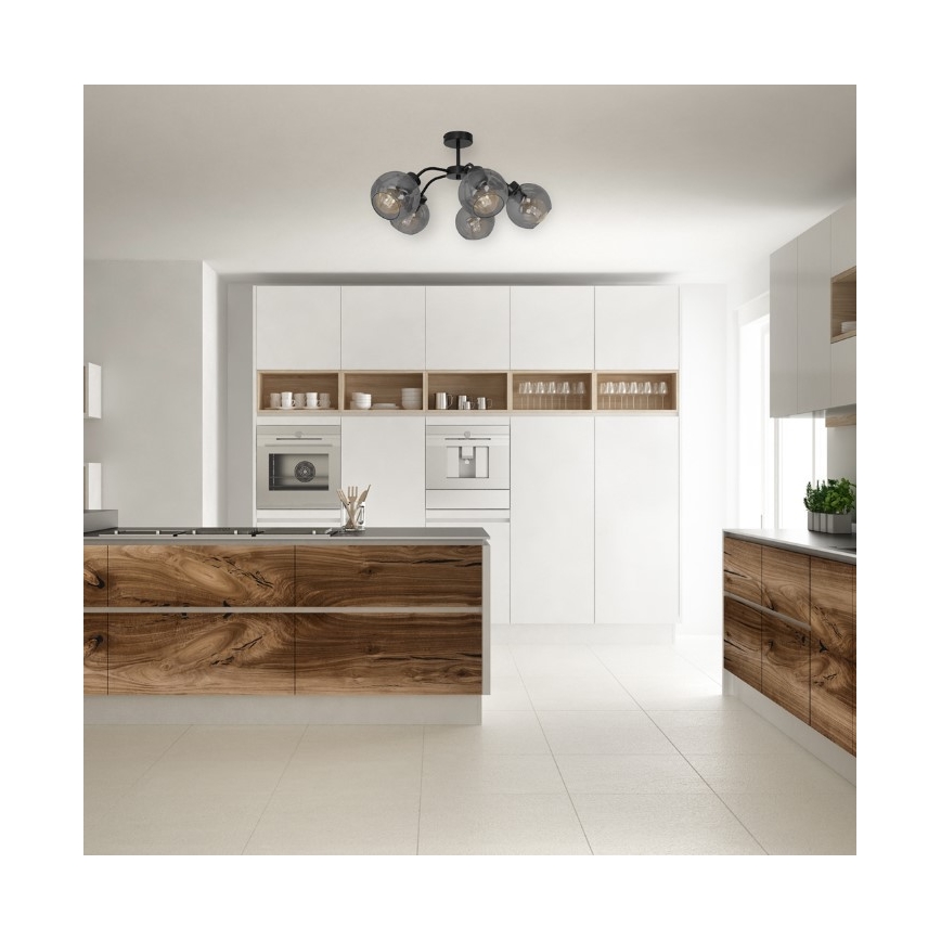 Candelabro fixo SOFIA 5xE27/60W/230V preto