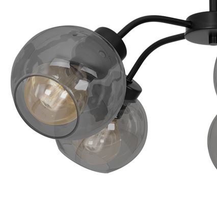 Candelabro fixo SOFIA 5xE27/60W/230V preto